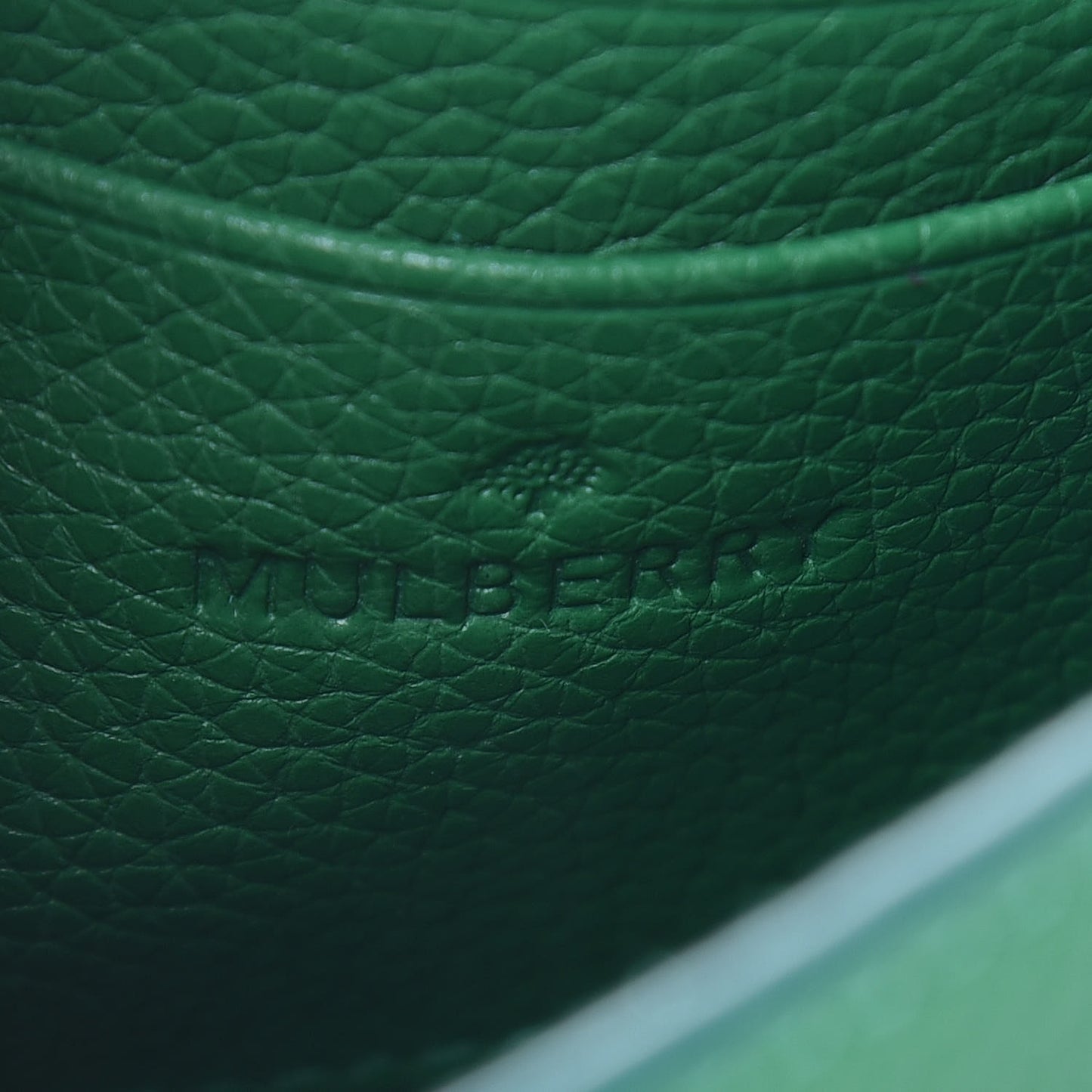 Small Classic Grain Calfskin Mini Lily Jungle Green