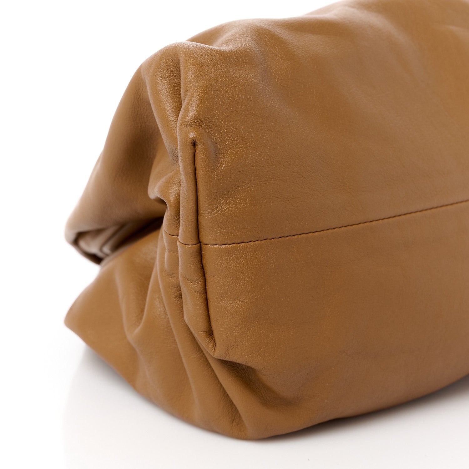 Bottega Veneta Smooth Butter Calf The Pouch Oversized Clutch Teak 10 of 11