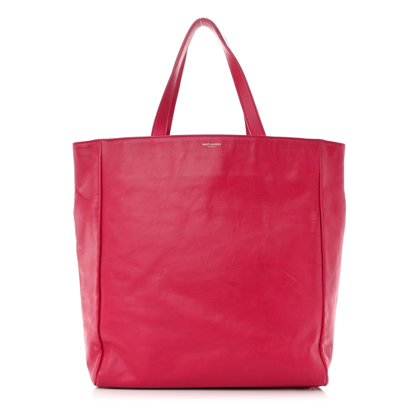 Calfskin Suede Reversible East West Shopping Tote Pink
