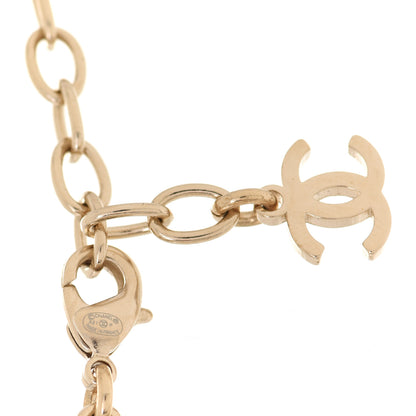 Chanel Crystal Chain Short Necklace Gold 5 of 6