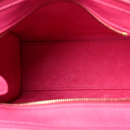 Celine Drummed Calfskin Nano Luggage Fuchsia 5 of 9