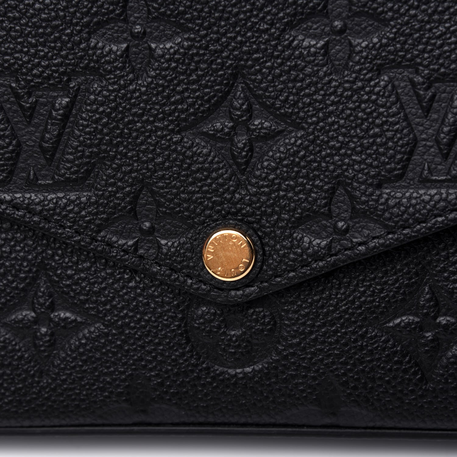 Louis Vuitton Empreinte Pochette Felicie Chain Wallet Black 16 of 17