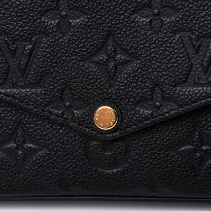 Louis Vuitton Empreinte Pochette Felicie Chain Wallet Black 16 of 17