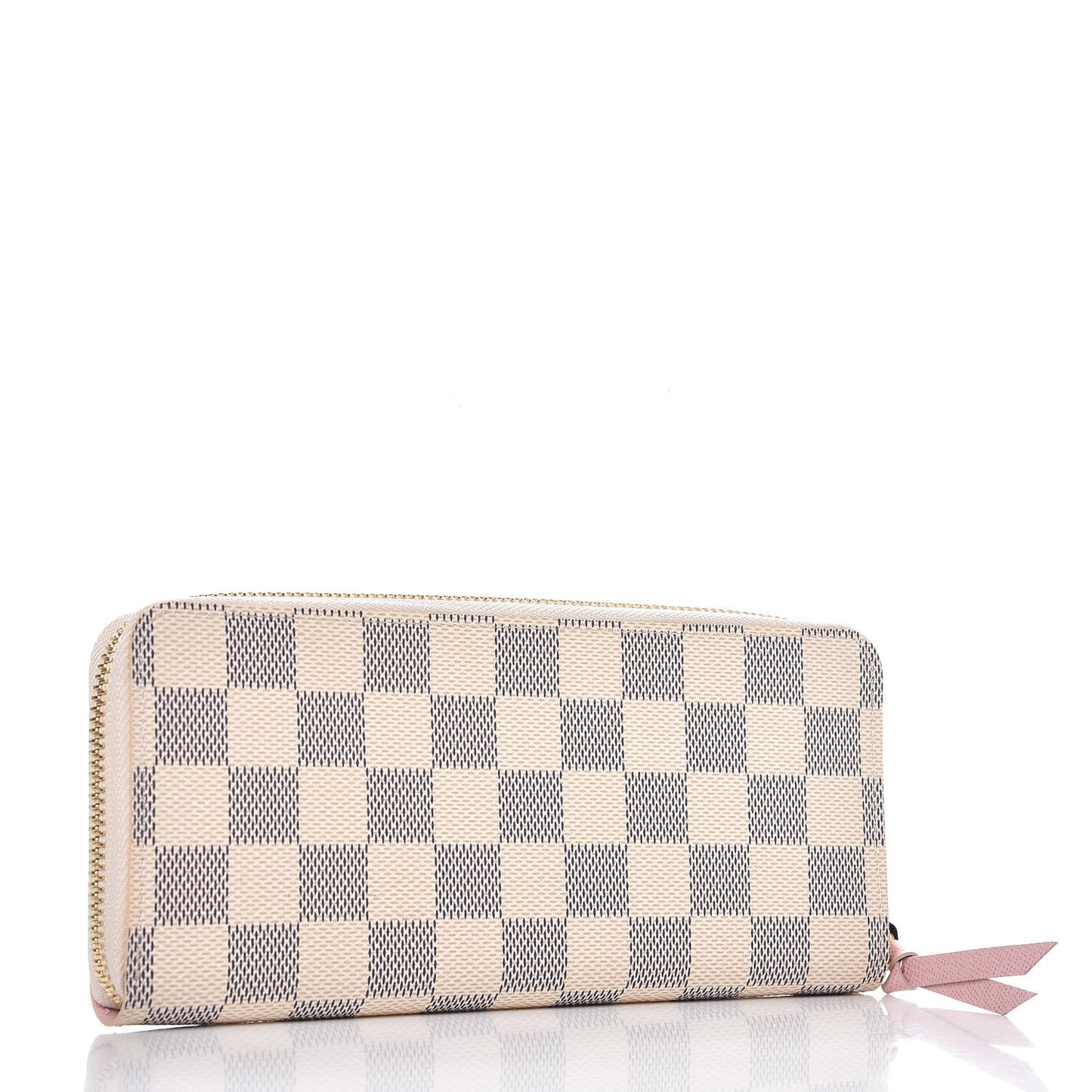 Damier Azur Clemence Wallet Rose Ballerine