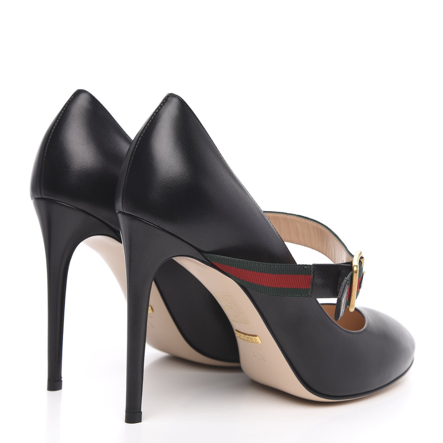Gucci Malaga Kid Sylvie High Heel Pumps 40.5 Black 4 of 9
