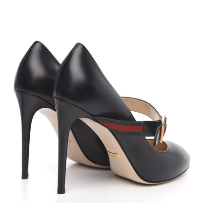Gucci Malaga Kid Sylvie High Heel Pumps 40.5 Black 4 of 9