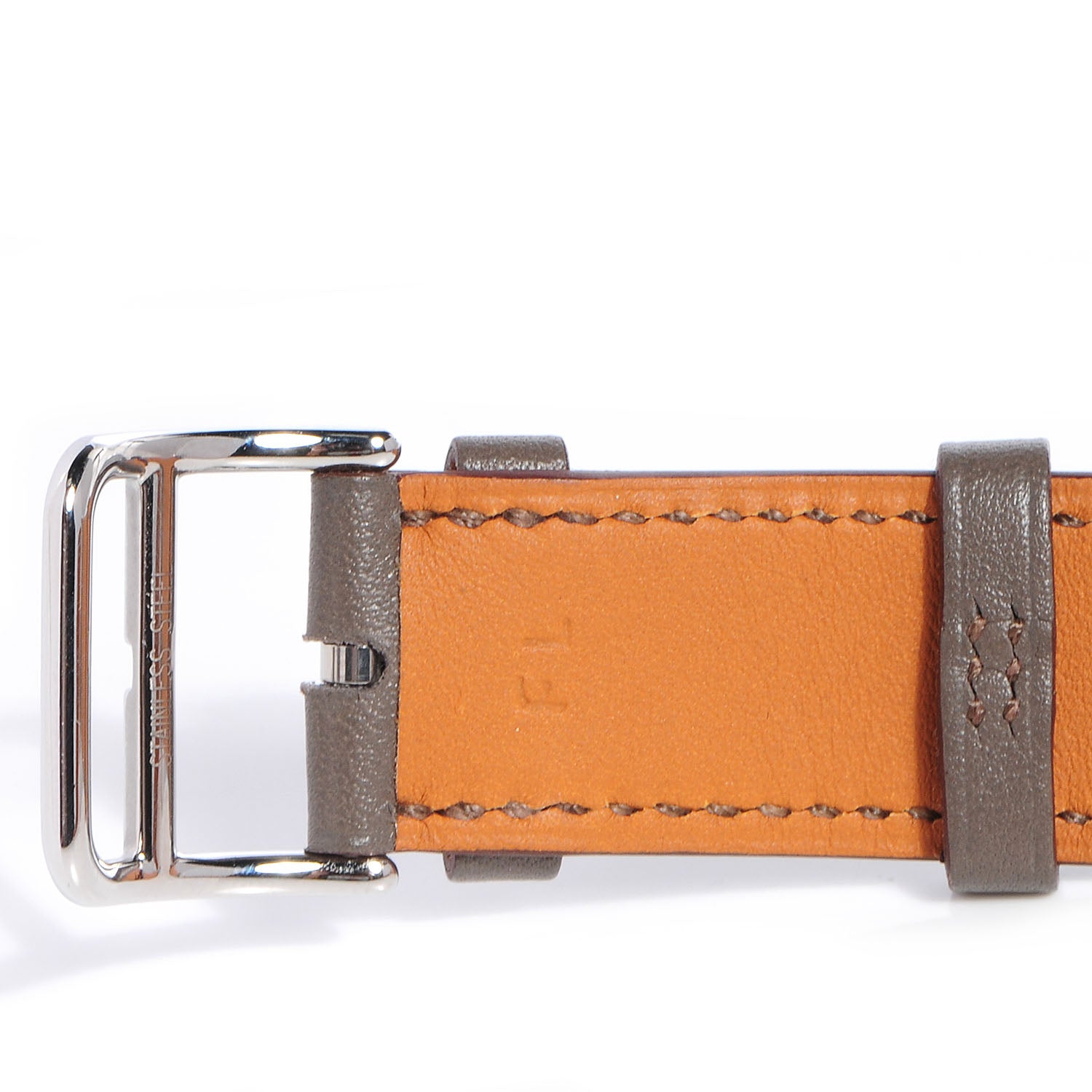 Hermes Stainless Steel Swift 29mm Cape Cod Double Tour Quartz Watch Etoupe 7 of 8