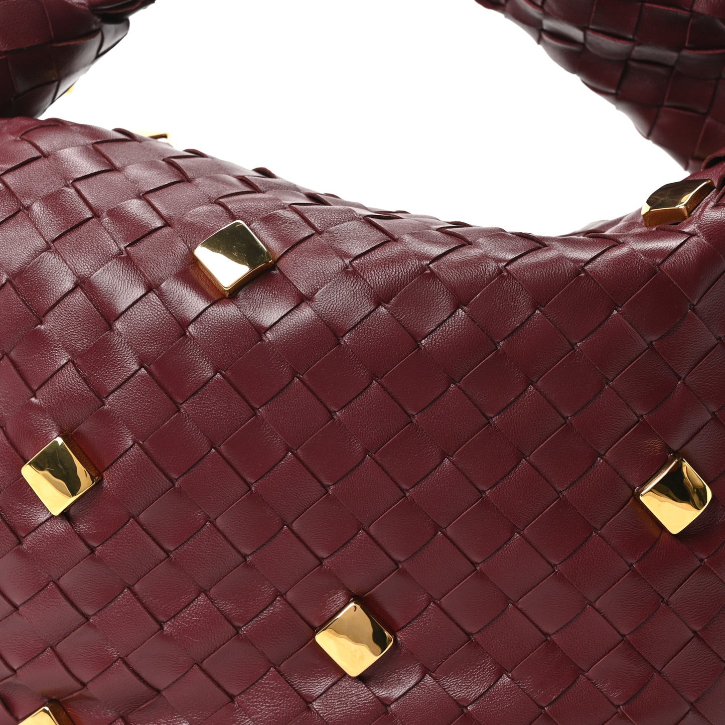 Nappa Intrecciato Studded Teen Jodie Hobo Barolo