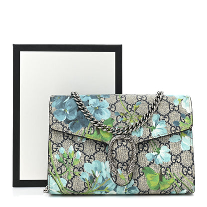Gucci GG Supreme Monogram Blooms Mini Dionysus Chain Wallet Beige Blue Navy Vintage Blue 16 of 16