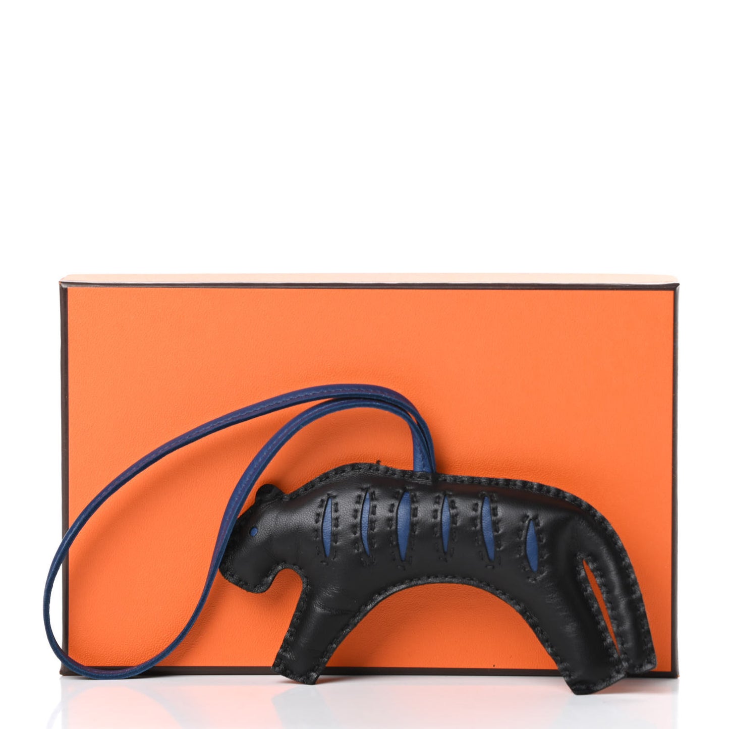 Milo Lambskin Rooroo Bag Charm Black Bleu de Malte