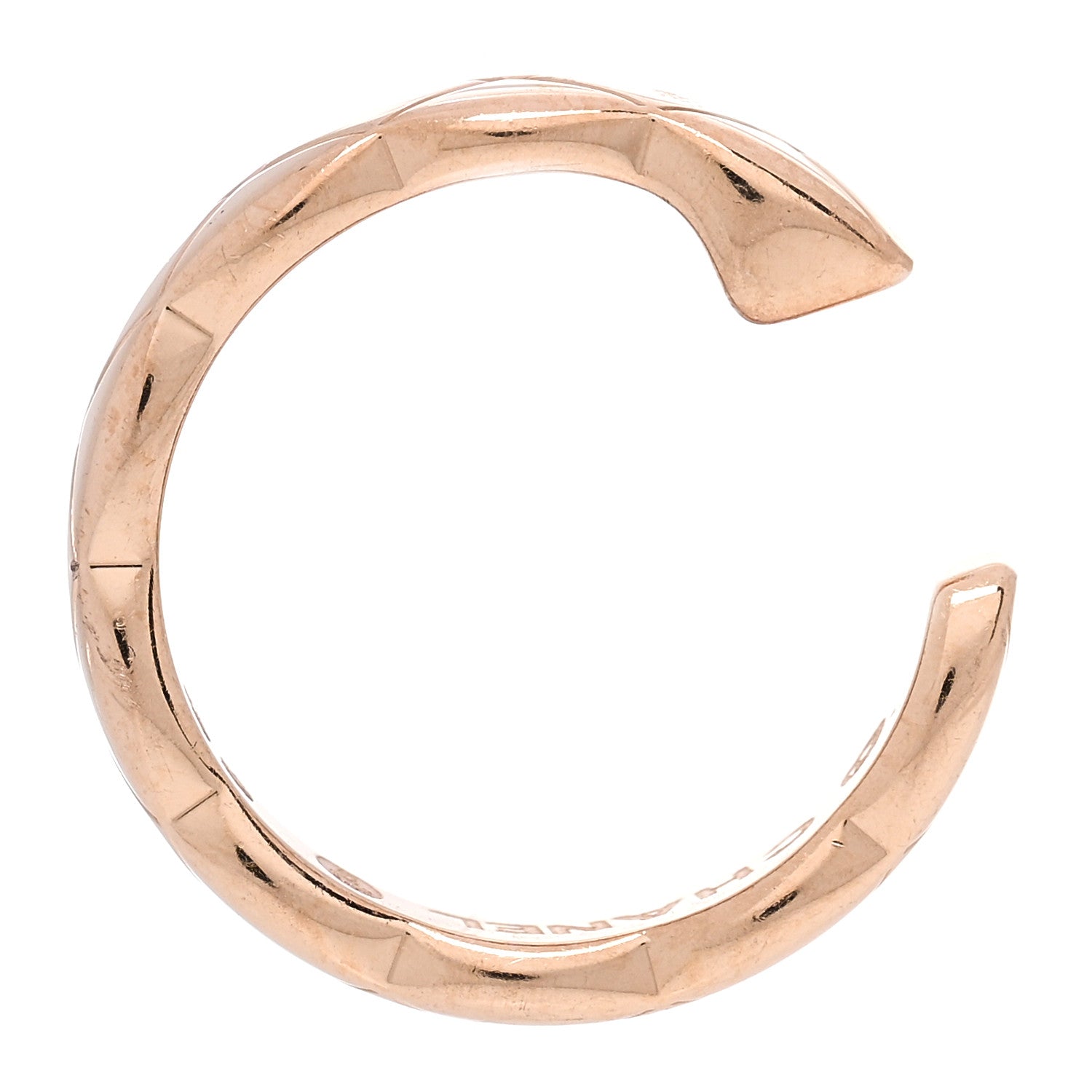 Chanel 18K Beige Gold Coco Crush Single Ear Cuff Earring 3 of 5