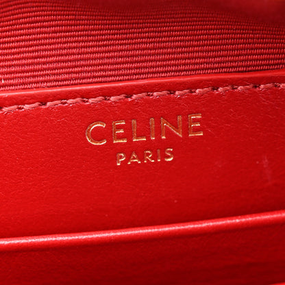 Celine Calfskin Quilted Small C Charm Bag Red 6 of 12