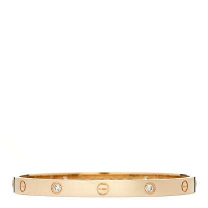 Cartier 18K Yellow Gold 4 Diamond LOVE Bracelet 20 1 of 7