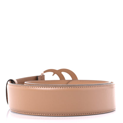 Gucci Azalea Calfskin Enamel Monochrome Double G 40mm Belt 75 30 Camelia 2 of 4