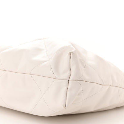 Chanel Shiny Calfskin Quilted Small Chanel 22 White 11 of 12