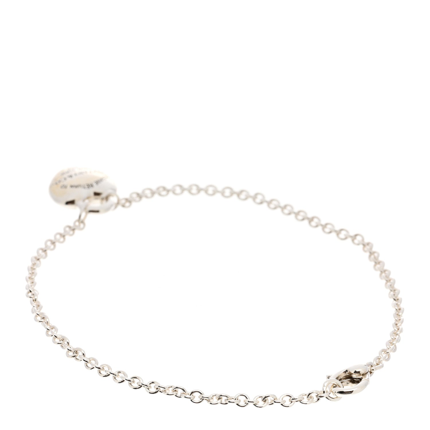 Tiffany Sterling Silver Return To Tiffany Full Heart Chain Bracelet 2 of 5