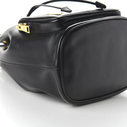 Prada Light Calfskin Saffiano Mini Bucket Crossbody Bag Black 7 of 10