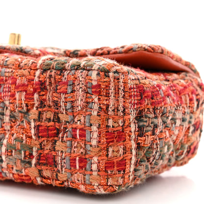Chanel Tweed Quilted Mini Rectangular Flap Orange Multicolor 10 of 11