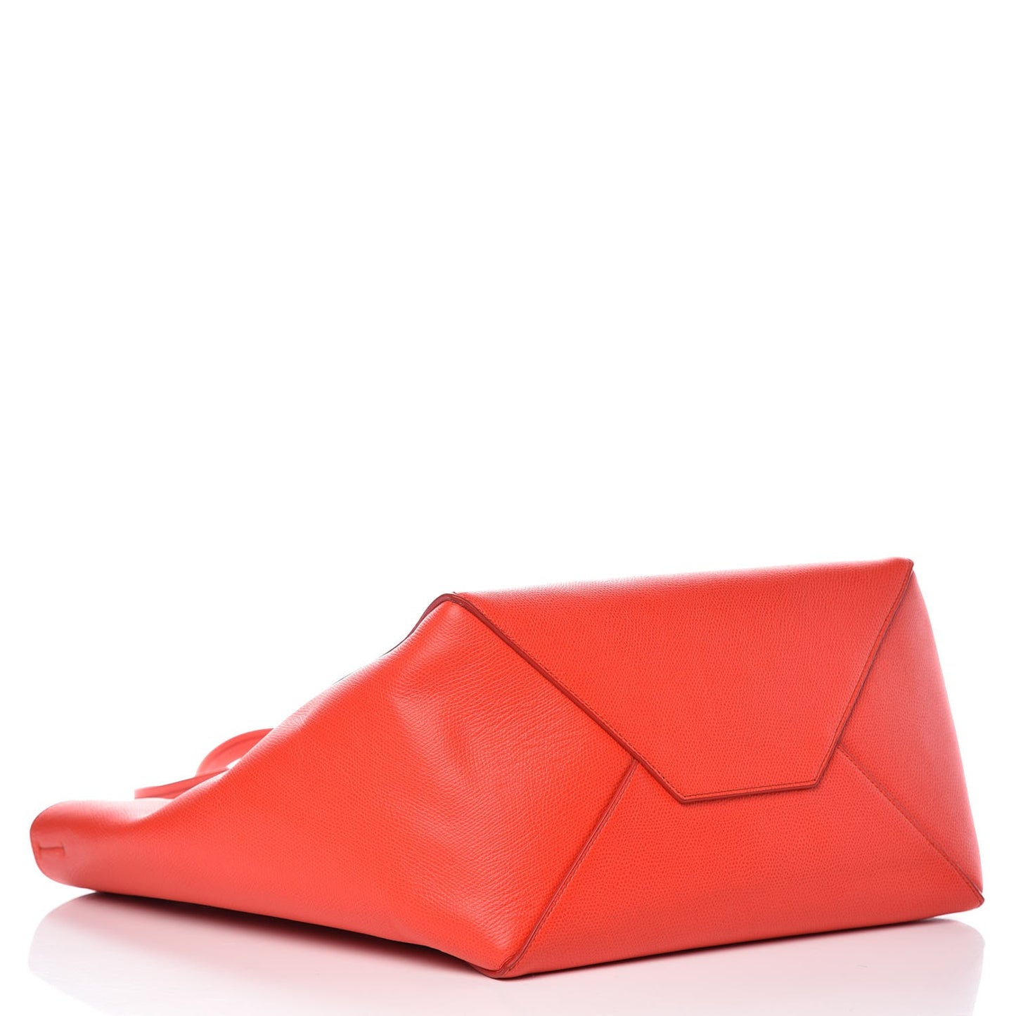 Grained Calfskin Medium Horizontal Cabas Phantom Coquelicot