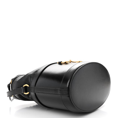 Gucci Azalea Sakai Calfskin Horsebit 1955 Drawstring Bucket Bag Black 4 of 11