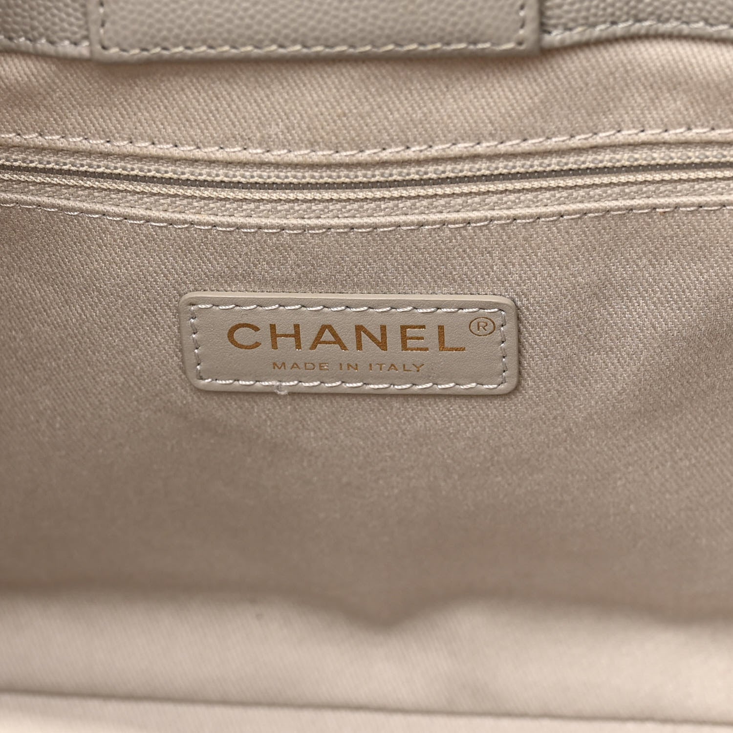 Chanel Caviar Quilted Coco Handle Shopping Tote Grey 6 of 19