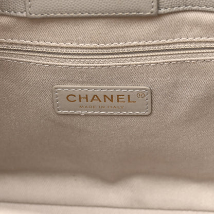 Chanel Caviar Quilted Coco Handle Shopping Tote Grey 6 of 19