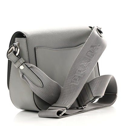Prada Saffiano Cuir Identity Shoulder Bag Ardesia 3 of 15