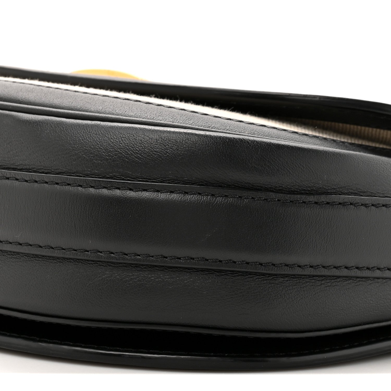 MCM Calfskin Linen Small Travia Crossbody Black 8 of 12