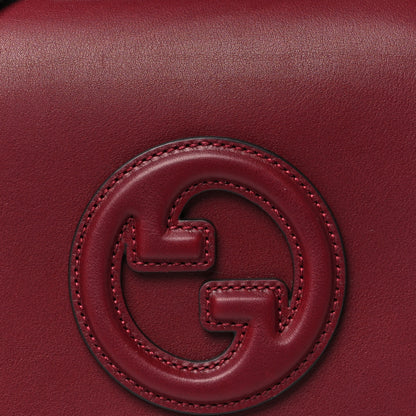 Gucci Roxy Calfskin Blondie Top Handle Bag Rosso Ancora 8 of 10