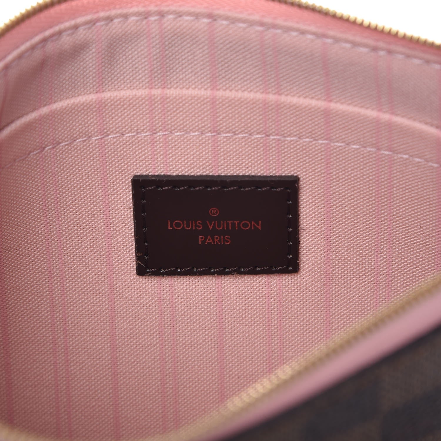Louis Vuitton Damier Ebene Neverfull MM GM Pochette Rose Ballerine 6 of 7