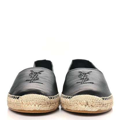 Saint Laurent Lambskin Mens Monogram Espadrilles 45 Black 2 of 9