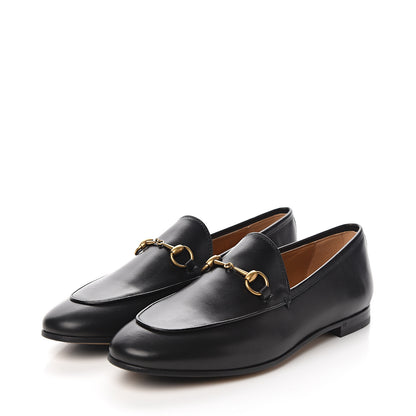 Gucci Calfskin Womens Jordaan Loafers 38.5 Black 3 of 9