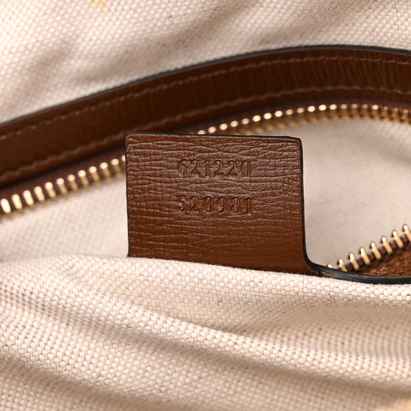 GG Supreme Monogram Azalea Calfskin Small Horsebit 1955 Top Handle Bag Beige Ebony Brown Sugar