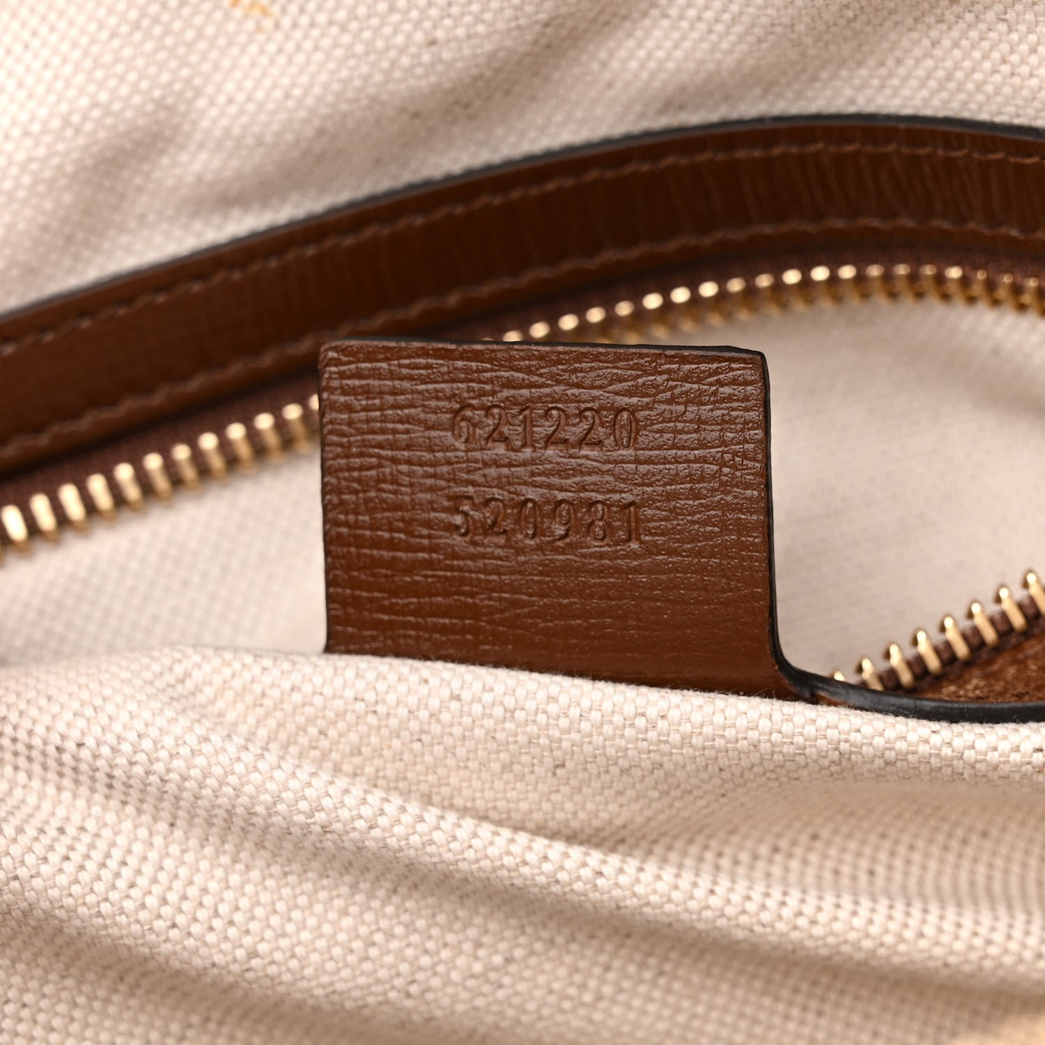 Gucci GG Supreme Monogram Azalea Calfskin Small Horsebit 1955 Top Handle Bag Beige Ebony Brown Sugar 6 of 11