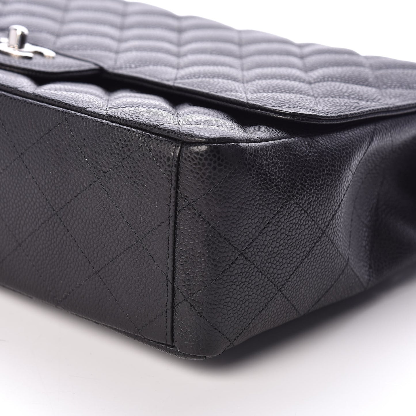 Caviar Quilted Maxi Single Flap Black