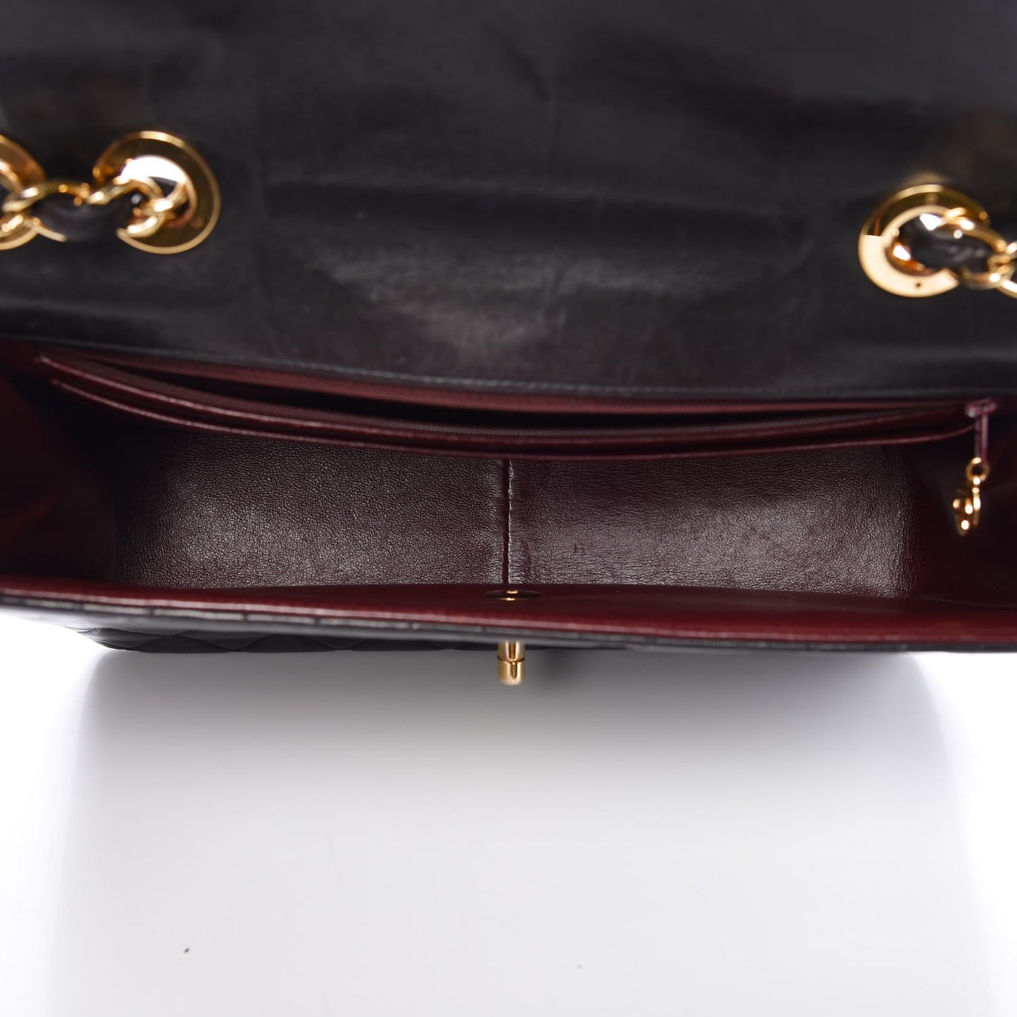 Lambskin Quilted Jumbo Single Flap Black