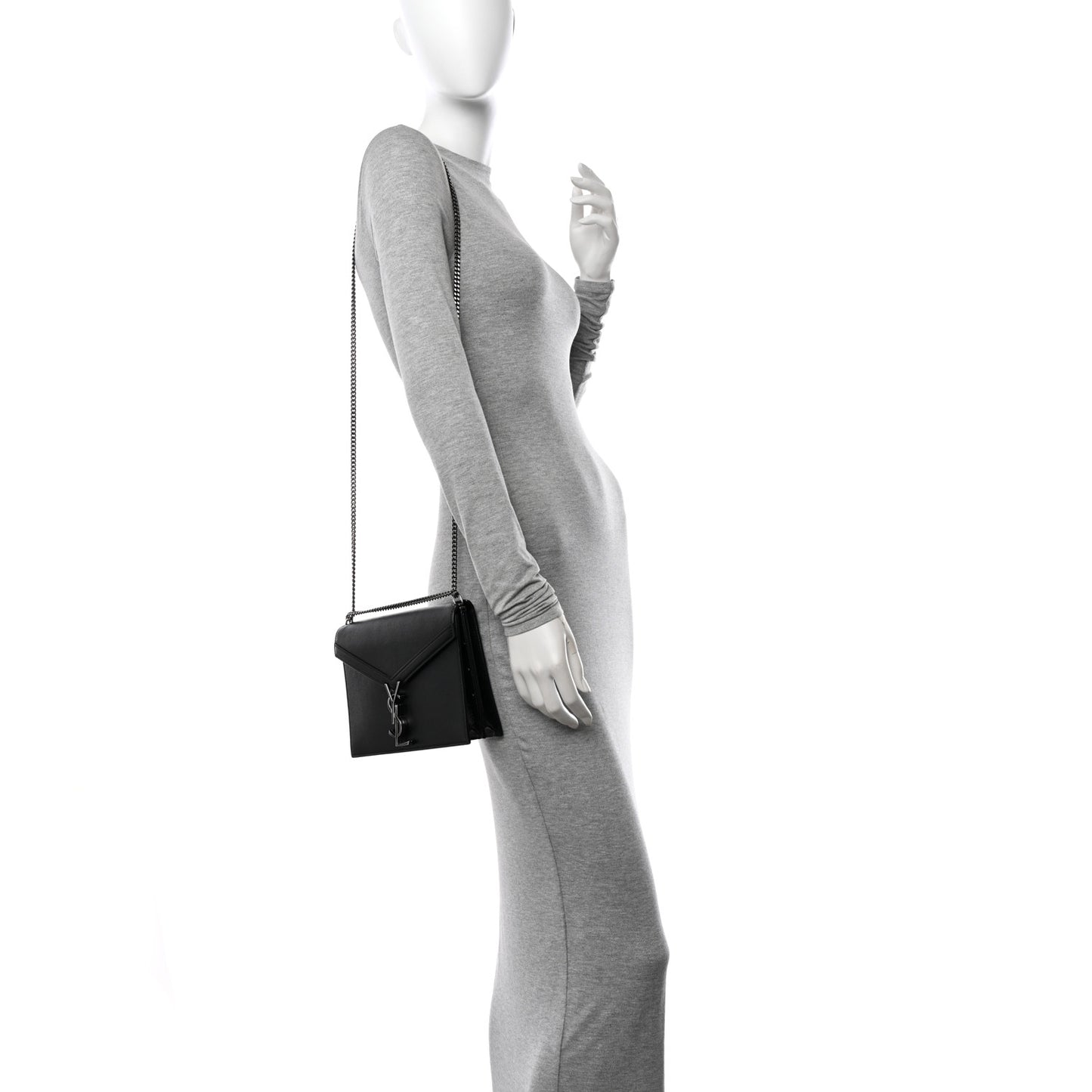 Grain De Poudre Monogram Cassandra Clasp Bag Black