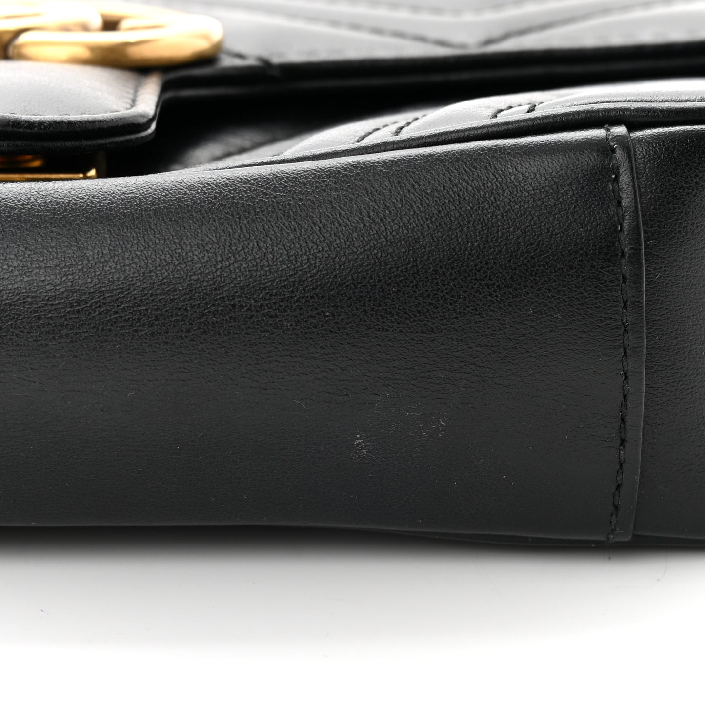 Calfskin Matelasse Mini GG Marmont Shoulder Bag Black