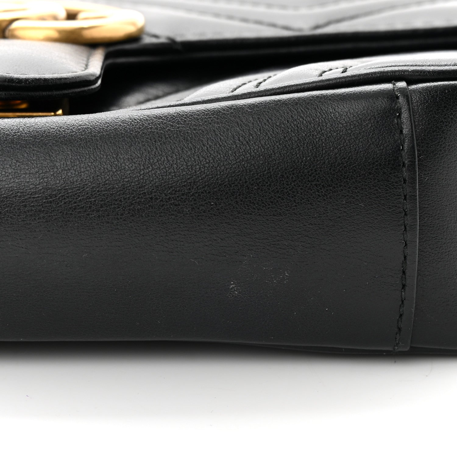 Gucci Calfskin Matelasse Mini GG Marmont Shoulder Bag Black 14 of 16