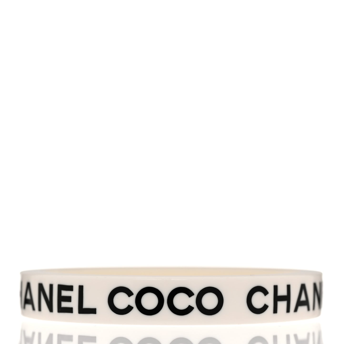 Resin Coco Bangle Bracelet White Black