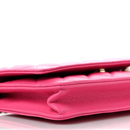 Chanel Caviar Quilted Wallet On Chain WOC Fuchsia 8 of 10