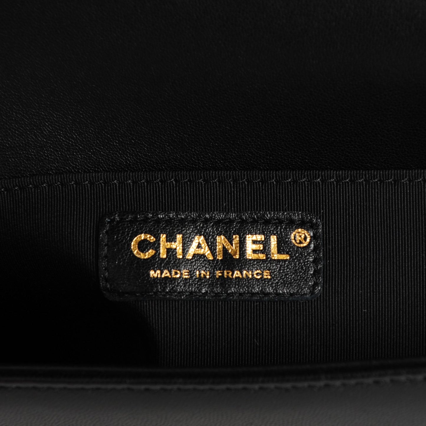 Lambskin Quilted Medium Boy Flap Black