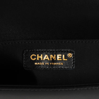 Chanel Lambskin Quilted Medium Boy Flap Black 7 of 9