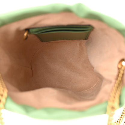 Gucci Calfskin Matelasse Chevron Mini GG Marmont 2.0 Bucket Bag Salamander Green 5 of 12