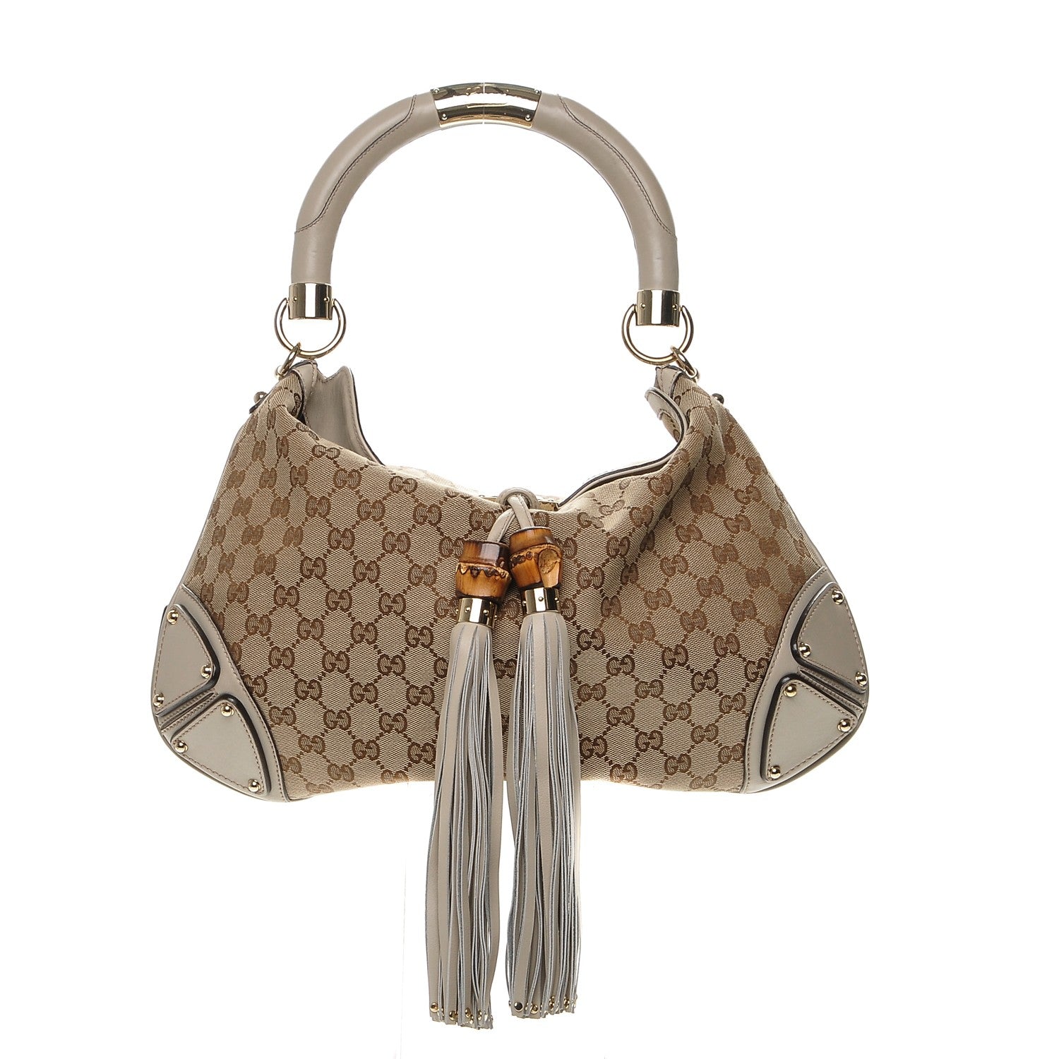 Gucci Monogram Medium Indy Top Handle Hobo Off White 1 of 6