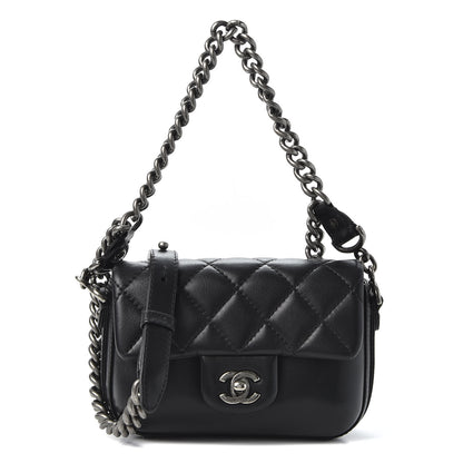 Chanel Calfskin Quilted Small Rock My Shoulder Flap Black 1 of 10