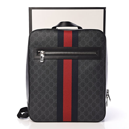 Gucci GG Supreme Monogram Web Tote Backpack Black Grey 12 of 12