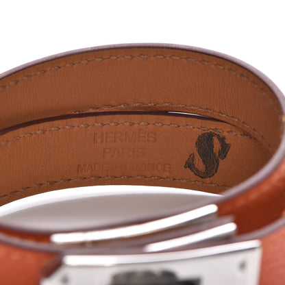 Hermes Epsom Kelly Double Tour Bracelet S Orange 4 of 6