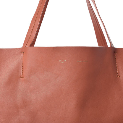 Celine Lambskin Horizontal Bi-Color Cabas Peach Rust 25 of 29