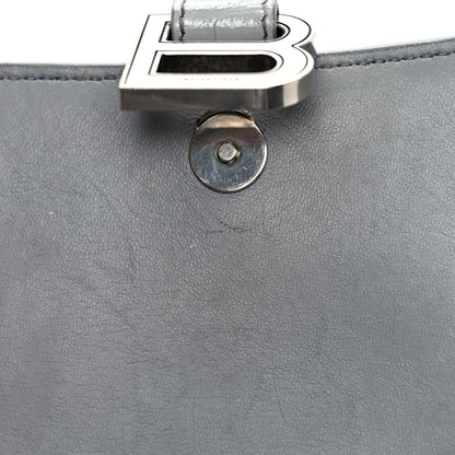 Balenciaga Shiny Calfskin Crocodile Embossed Small Hourglass Top Handle Bag Balenciaga Grey 10 of 13